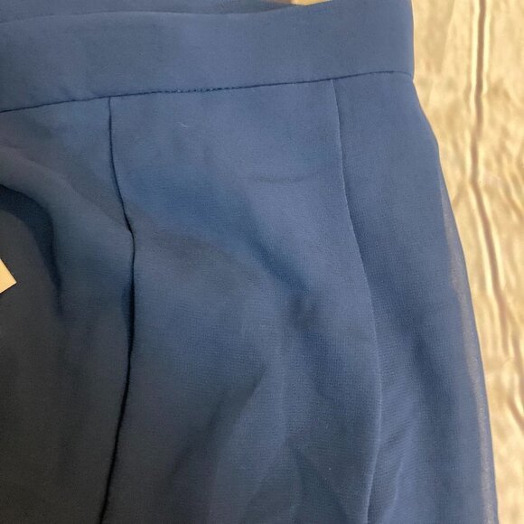 Anne Klein Skirt Pleated Long Midi Navy - Picture 7 of 8